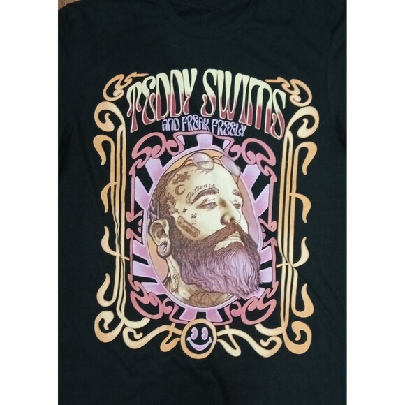Teddy Swims Tour Shirt XL Freak Freely 2022 Concert Tee Black Double Sided Music - Picture 3 of 4